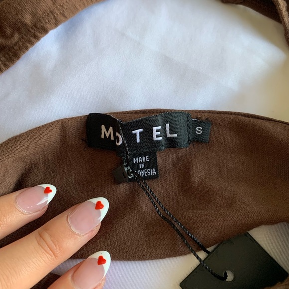 motel rocks brown halter top - Picture 4 of 4